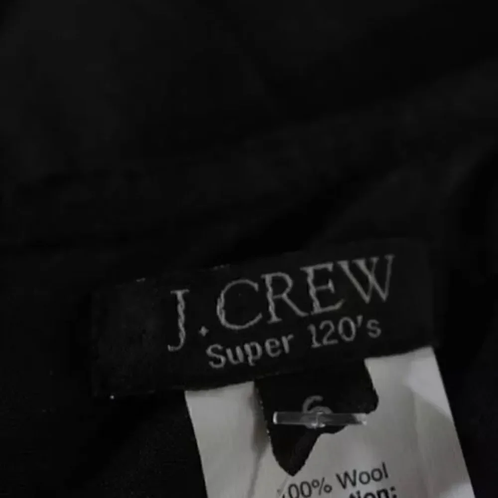 J. Crew Super 120’s NWOT Wool Pleated Sleeveless A-Line Dress in Black size 6